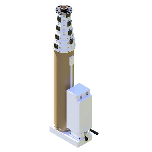 6 m elektrischer, arretierbarer Spindel-Teleskopmast