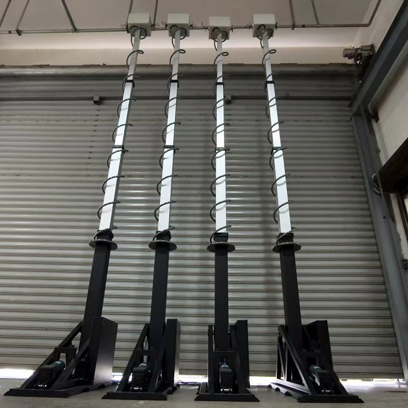 Zusammenklappbarer Elektromast