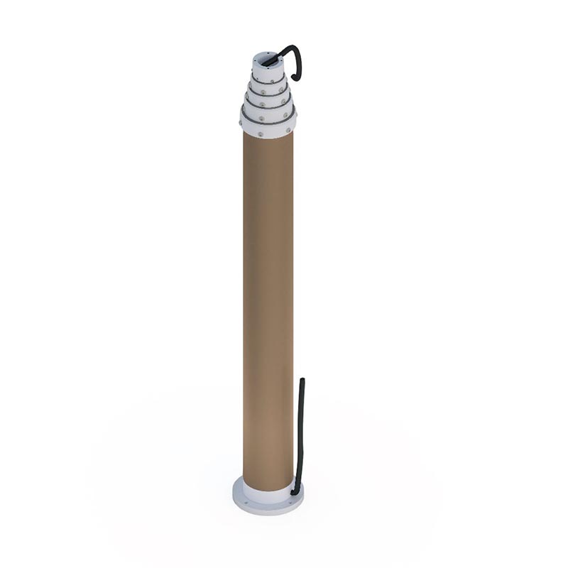 Nicht arretierbarer pneumatischer Mast